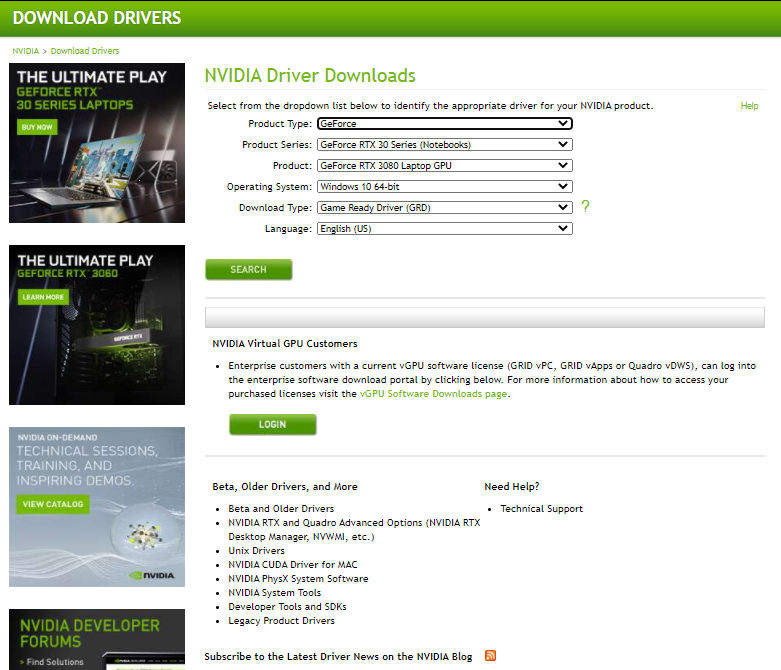 ¿Dónde descargar los controladores de NVIDIA para Windows 10/8/7?