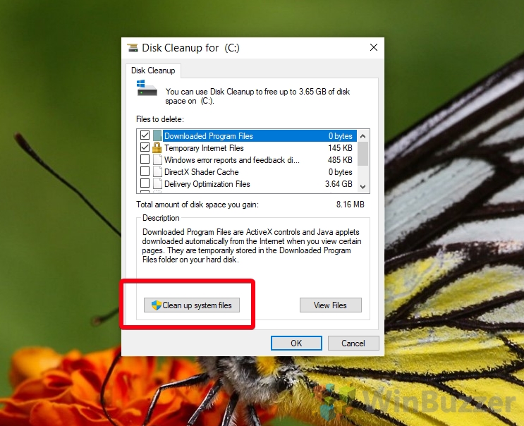Windows 10 - Liberador de espacio en disco - Limpiar archivos del sistema
