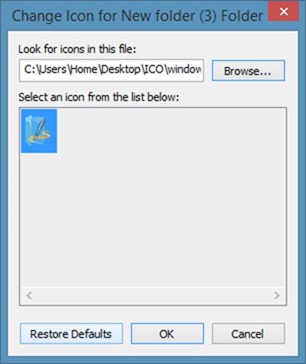 cambiar el icono de carpeta en Windows 7 o Windows 8 paso 5