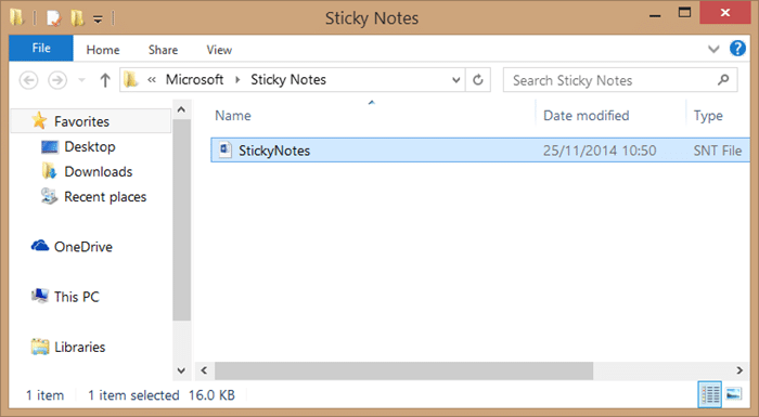 Recuperar notas adhesivas eliminadas en Windows step2