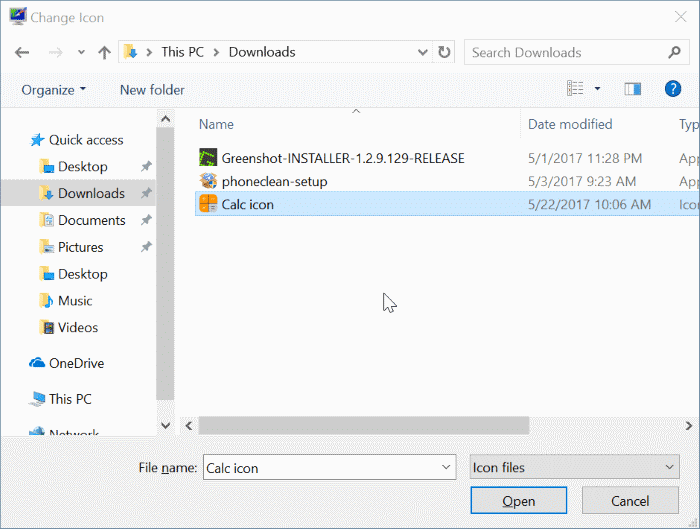 cambiar los iconos del escritorio en Windows 10 pic5