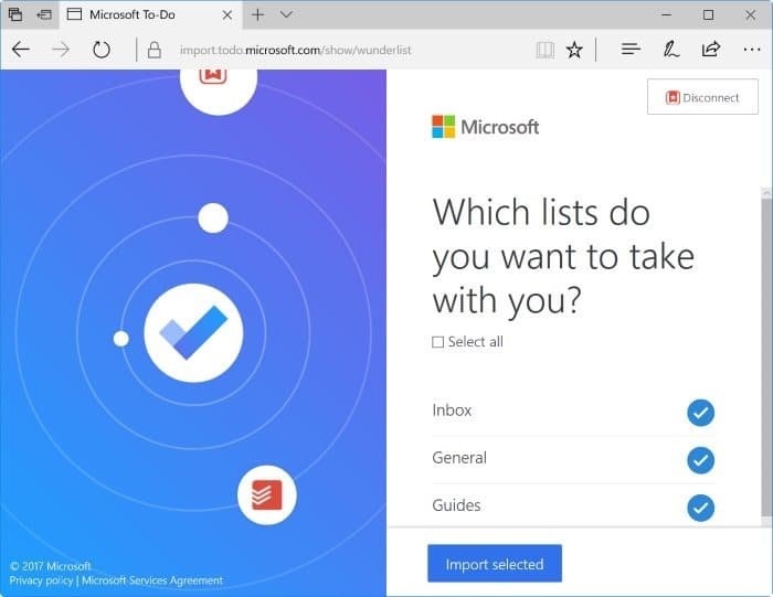 importar wunderlist y todoist a Microsoft To-Do pic5