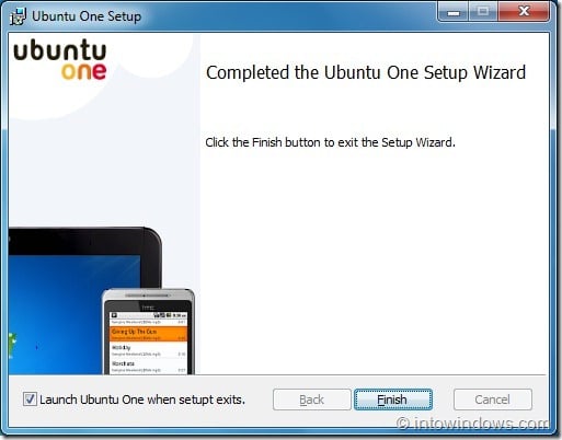 Configuración de Ubuntu One en Windows 7 paso 3
