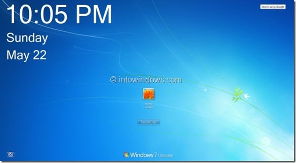 Reloj y fecha de inicio de sesión de Windows 8 para Windows 7
