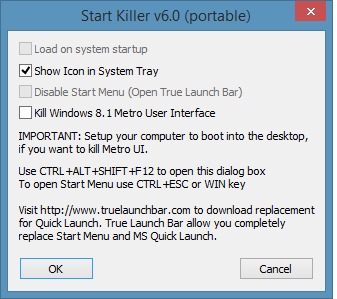 Eliminar el botón Inicio de la imagen de la barra de tareas de Windows 8.1