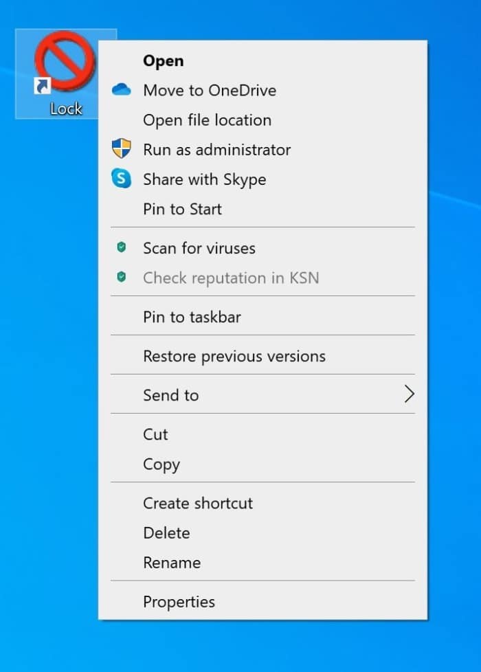 agregue la opción de bloqueo al Inicio y la barra de tareas en Windows 10 pic6