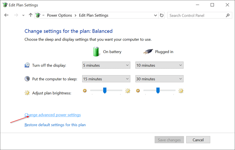 Deshabilitar el brillo automático de la pantalla en Windows 10 pic3