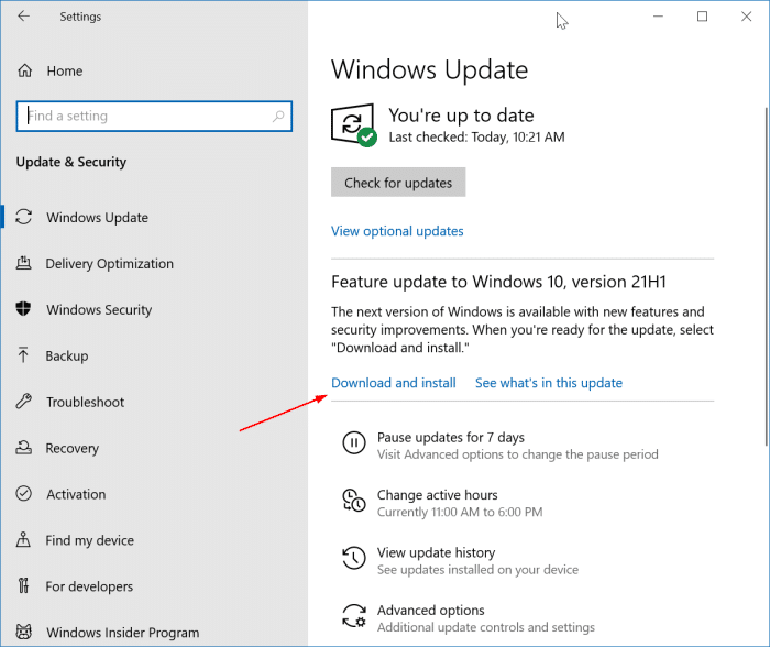 instalar Windows 10 de mayo de 2021 Updatepic2