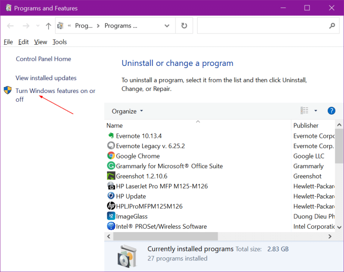 desinstalar Windows Media Player en Windows 10 pic9