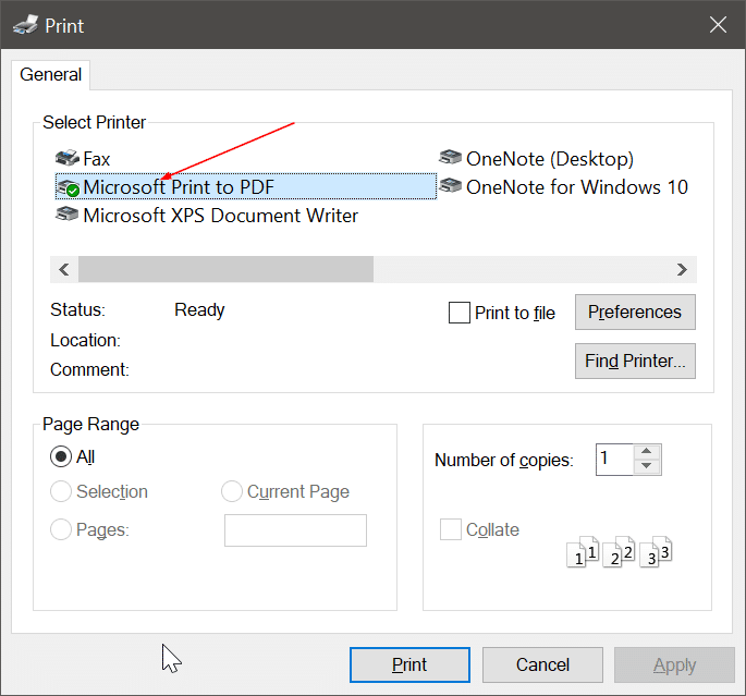 guardar el archivo de texto en el bloc de notas como PDF o HTML en Windows 10 pic6