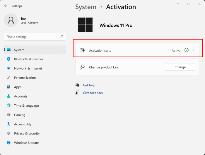 Compruebe el estado de activación de Windows 11 pic2
