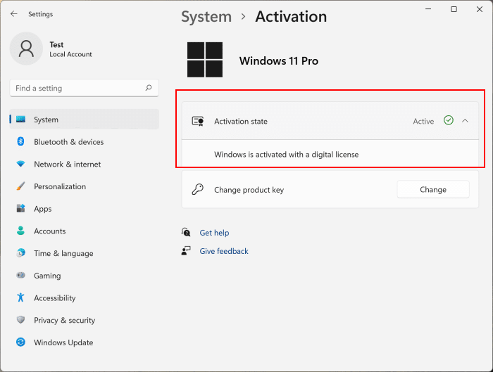 Verifique el estado de activación de Windows 11 pic3