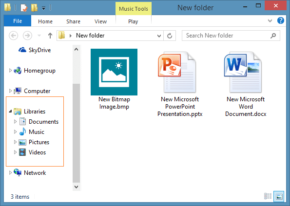 Mostrar bibliotecas en Windows 8.1 Explorer Step2