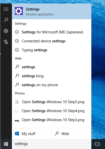 Abra Configuración de Windows 10 Paso 6