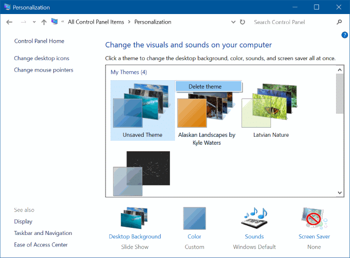 eliminar temas en Windows 10 pic3
