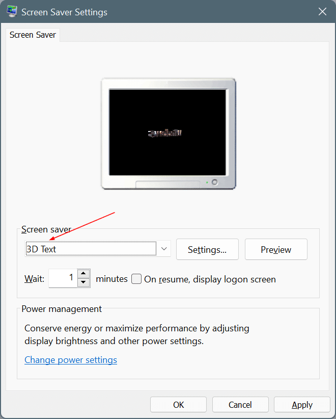configurar el protector de pantalla en Windows 11 pic4